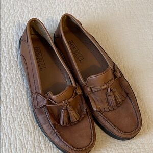Men's Borelli Tan Leather Tassel Loafers 10.5